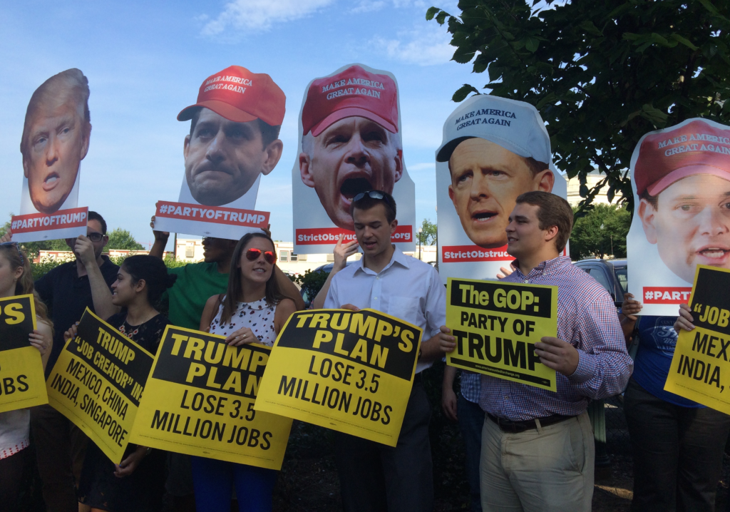 DC Residents Protest Trump’s Meeting with House Republicans