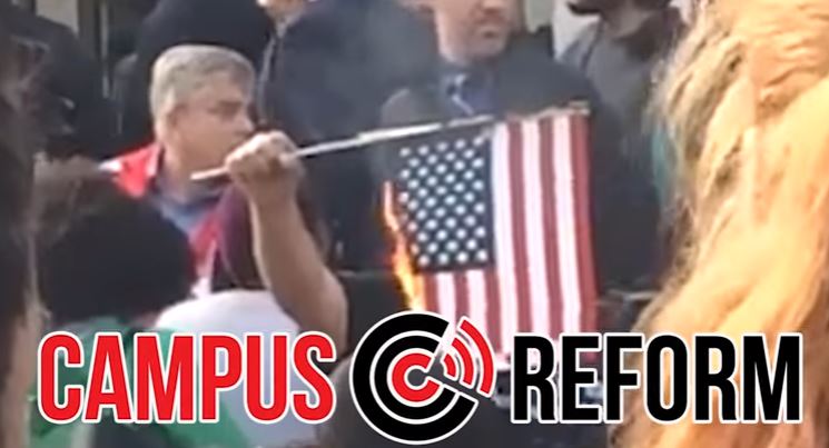 American University Students Burn American Flag in Protest of Donald Trump’s Election