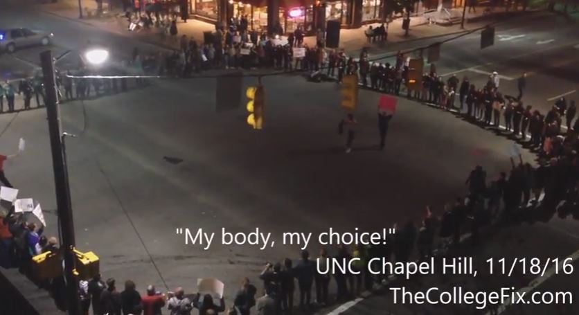 North Carolina Students Block Traffic, Want to ‘Abort Pence’ and Blast Trump