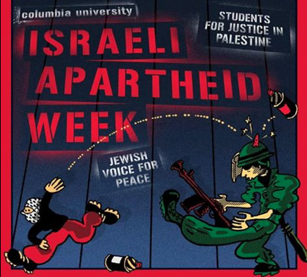 Pro-Palestinian Student Group at Columbia University Used Cartoon of Israeli Soldier with Horns