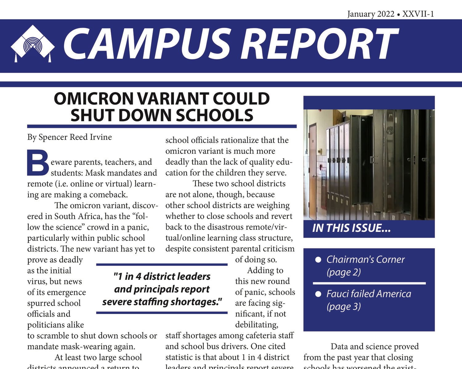 Omicron Variant Could Shut Down Schools