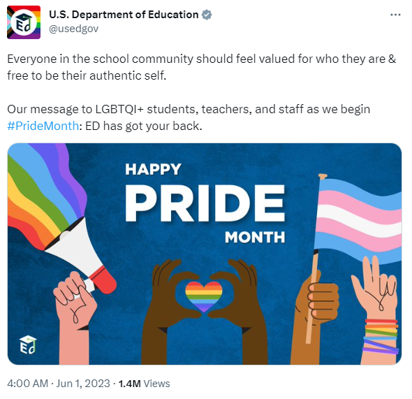 On cue, Department of Education praises ‘Pride Month’