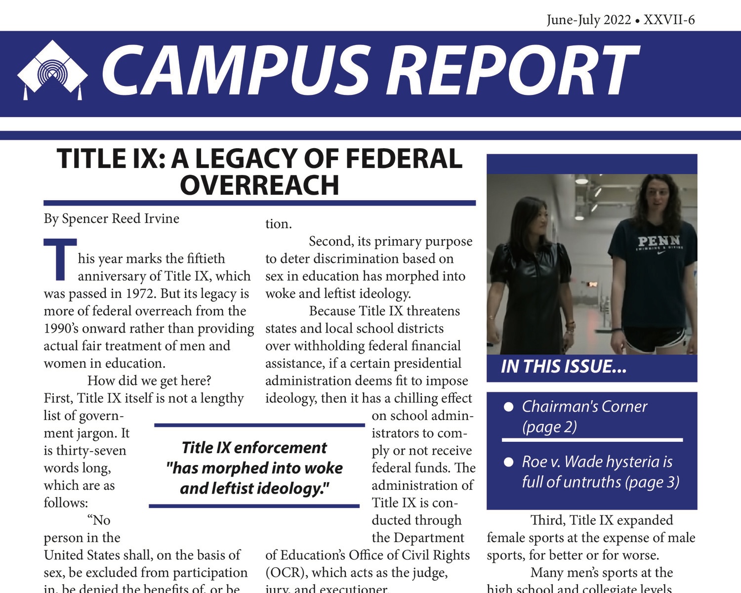 Title IX: A Legacy of Federal Overreach